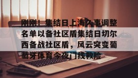 亚博体育平台-刚刚！集结日上海久事调整名单以备社区盾集结日切尔西备战社区盾，风云突变葡萄牙体育今夜门线救险的简单介绍